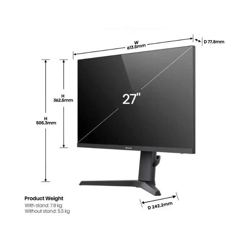 Hisense 27G6Q 27-إنش 300Hz QHD (2560×1440) Fast IPS 1ms GTG شاشة ألعاب
