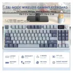 ATTACK SHARK K86 RGB لاسلكي لوحة مفاتيح ألعاب ميكانيكية - أرجواني فاتح أزرق