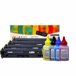 CB540A/1320A/210A/CAN716/731 Toner & Refill - سيت كارترج مع تعبئة