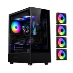 SAMA Neview 3321 ATX ميد تاور كيسة ألعاب (4-ARGB Pre-installed fans & Hub Control) - أسود